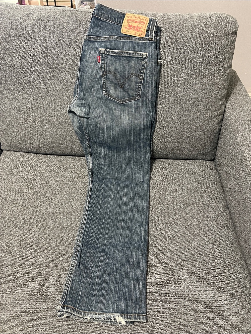 Levi's Men’s Faded Blue Straight Jeans